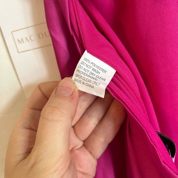 NWT Mac Duggal Fuchsia Beaded Halter Neck Satin
Mermaid Gown - Picture 7 of 9